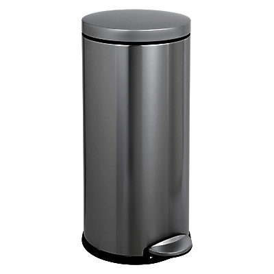 simplehuman Round Pedal Bin, Brushed Stainless Steel, 30L